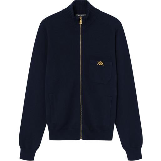 Versace felpa con zip - blu