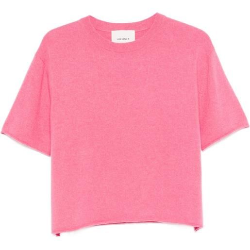 Lisa Yang maglione a maniche corte - rosa