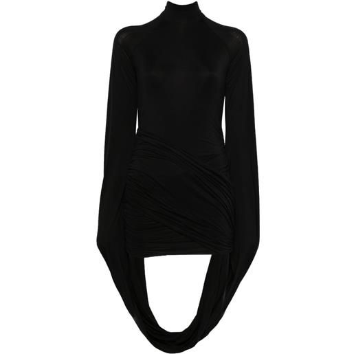 AXEL 113 luna draped mini dress - nero