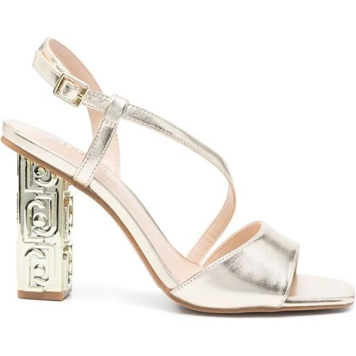 LIU JO sandali con logo goffrato 90mm - oro