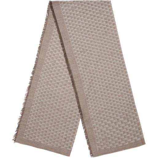 Bally sciarpa con effetto jacquard - toni neutri