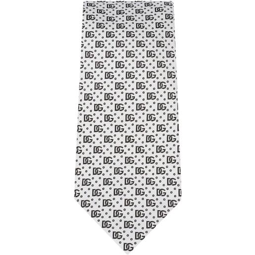 Dolce & Gabbana cravatta con logo jacquard - grigio
