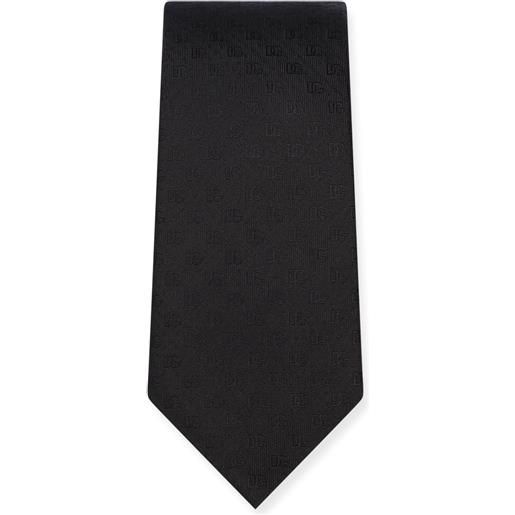 Dolce & Gabbana cravatta con logo jacquard - nero