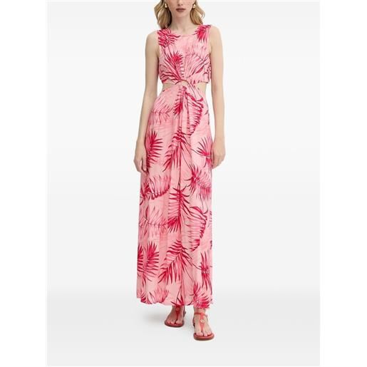 LIU JO abito lungo con dettaglio cut-out - rosa