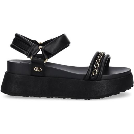 LIU JO sandali con placca logo 65mm - nero
