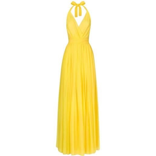 Dolce & Gabbana abito lungo con scollo all'americana - giallo