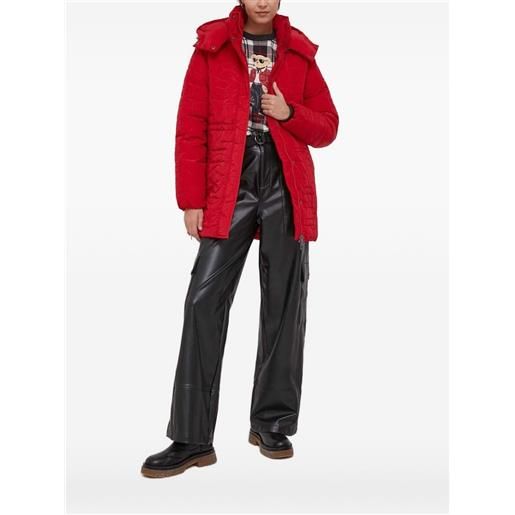 Desigual piumino tulip con cappuccio - rosso