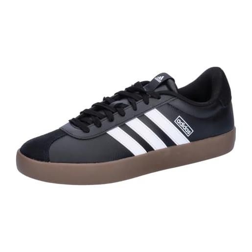 adidas uomo vl court 3.0 shoes, core black / cloud white, 47 1/3 eu