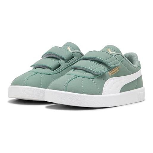 PUMA club ii v inf, sneaker unisex-bimbi 0-24, green moon white, 20.5 eu