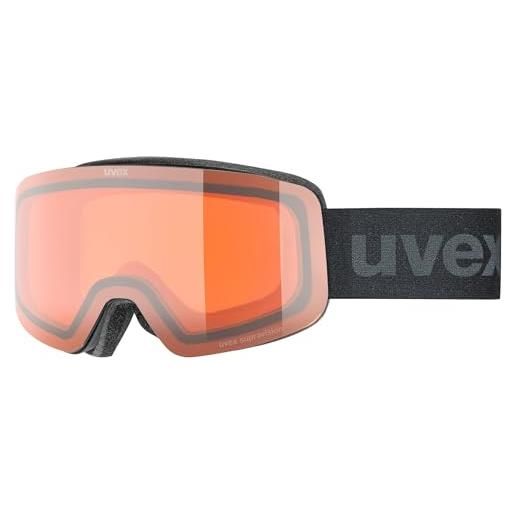 Uvex pwdr lg - maschera da sci per bambini - categoria di filtro 2 - privo di appannamenti - black m. Dl/lasergold-clear - one size