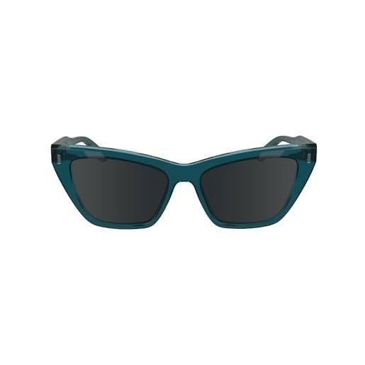 Calvin Klein women's sunglasses ck24505s - petrol with solid smoke lens