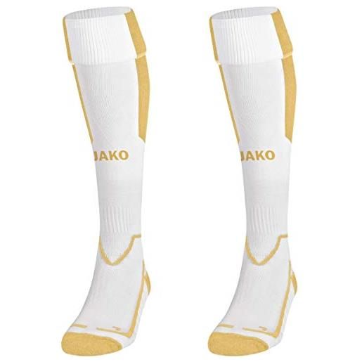 Jako calzine da calcio lazio unisex, multicolore (bianco/oro), 5(43-46)