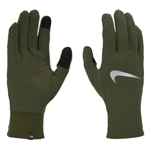 Nike m sphere 4.0 rg 360 - guanti da corsa da uomo, colore medio, verde oliva/argento, taglia m, n. 100.2980.203. Md