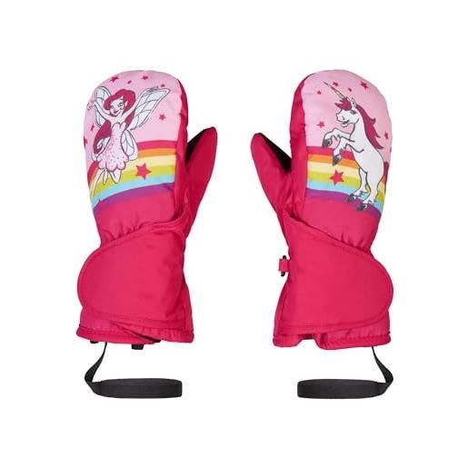 Ziener guanti da sci per bambini, unisex, colore rosa pop, 110