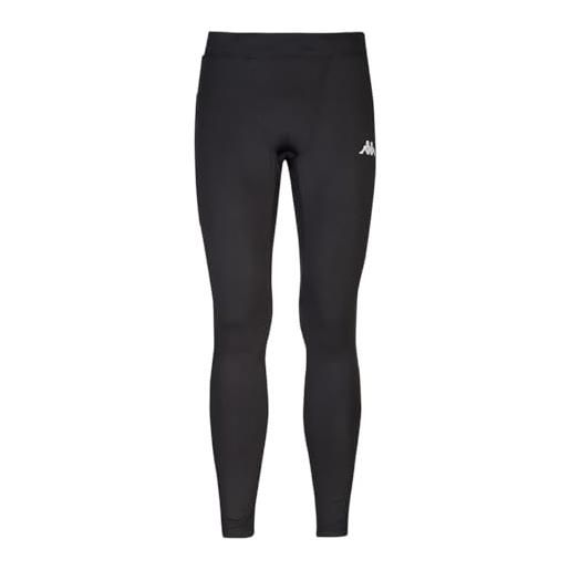 Kappa liveri - pantaloni da corsa da uomo, uomo, pantaloni da corsa, 304tqg0, nero, 12 anni
