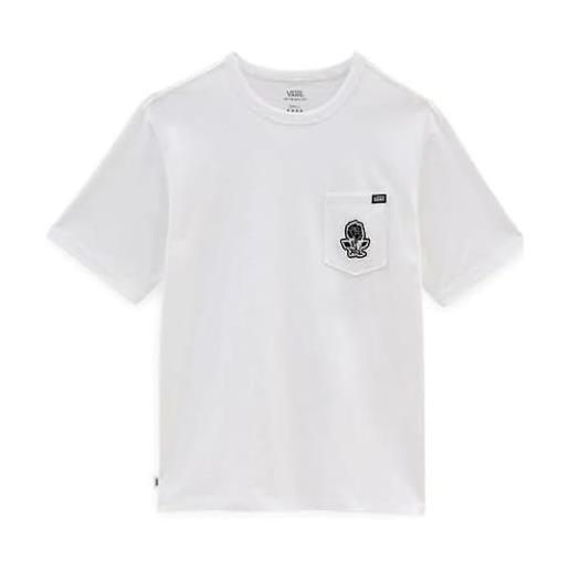 Vans maglietta a maniche corte per bambini otw ss vn0a7ysbwht bianco