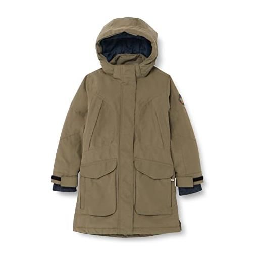Killtec girl's cappotto da esterno/parka funzionale con cappuccio staccabile con cerniera kow 186 grls ct, olive, 152, 37981-000