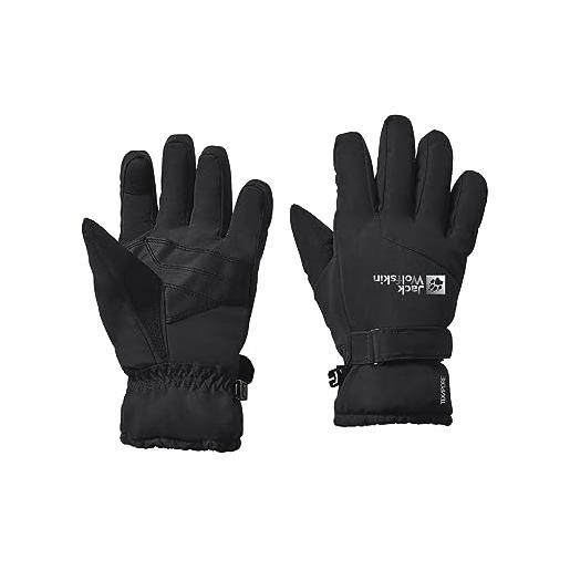 Jack Wolfskin 2l winter glove k guanto, nero, 116 unisex-bambini e ragazzi