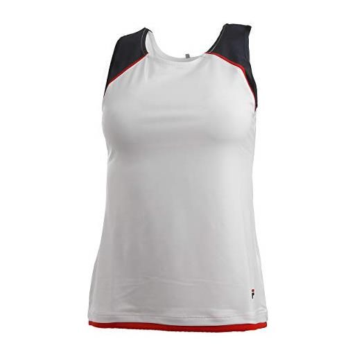 FILA, thekla tank-top damen-weiß, dunkelblau, m, oberbekleidung donna, bianco