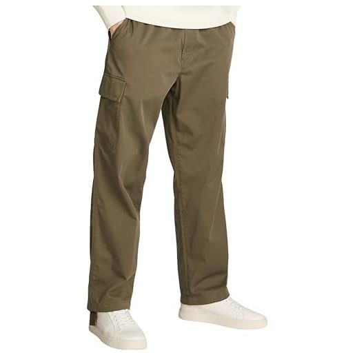 Calvin Klein uomo pantaloni cargo regular fit straight lunghi, verde (tarmac), 28w/32l