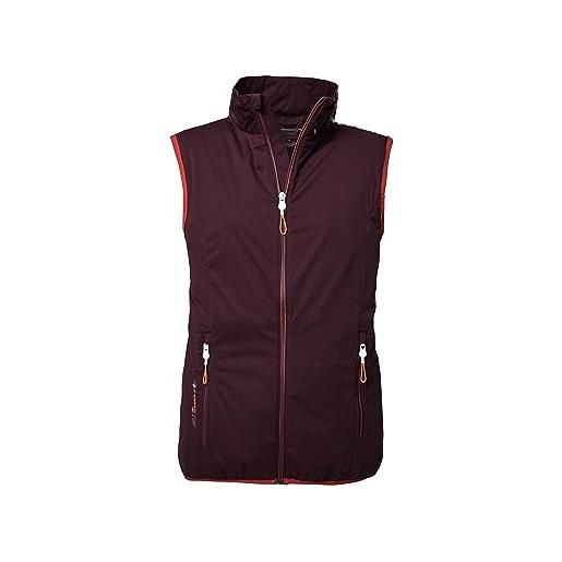 Killtec donna gilet a 2 strati, gilet funzionale ripiegabile kos 67 wmn vst, aubergine, 34, 41346-000