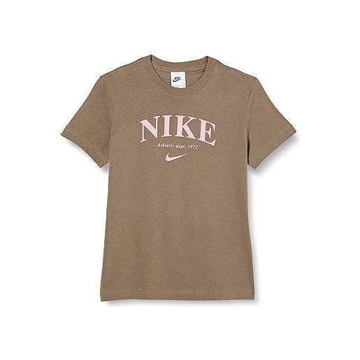 NIKE dv6137-040 g nsw trend bf tee t-shirt unisex bambino latte taglia s