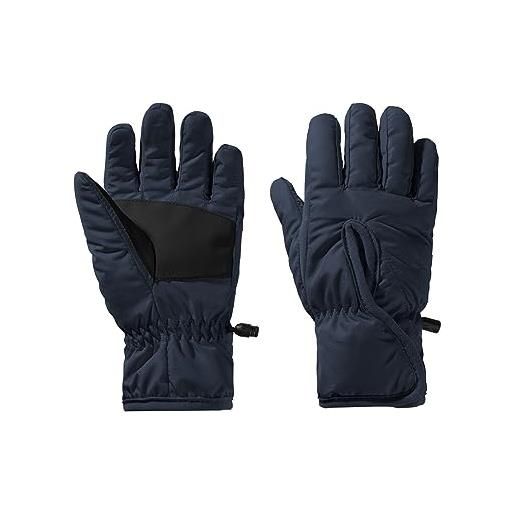 Jack Wolfskin easy entry glove k guanto, blu notte, 116 unisex-bambini e ragazzi