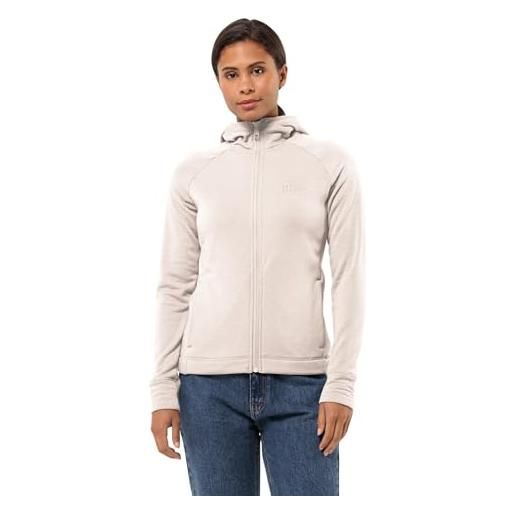 Jack Wolfskin waldsee hooded jkt w giacca in pile, sea shell, xs donna