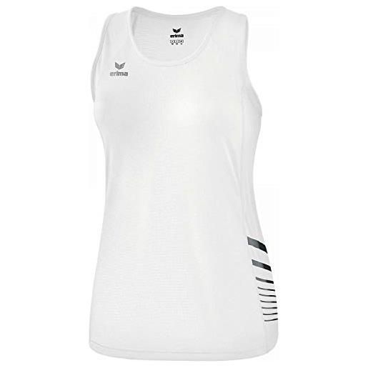Erima canotta sportiva running race line 2.0 canotta, donna, new bianco, 42