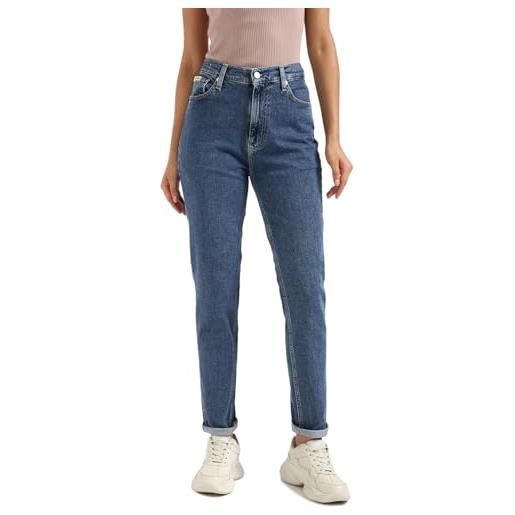 Calvin Klein donna jeans mom jean tapered fit, blu (denim medium), 25w/32l