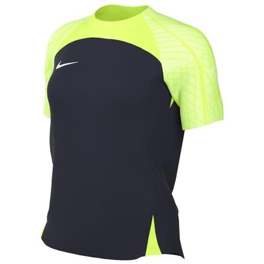 Nike womens short-sleeve soccer top w nk df strk23 top ss, obsidian/volt/white, dr2278-452, xl