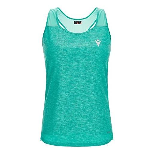 Macron run start scd gaenor tank print aquam mel wmn, canotta donna, azzurro, l