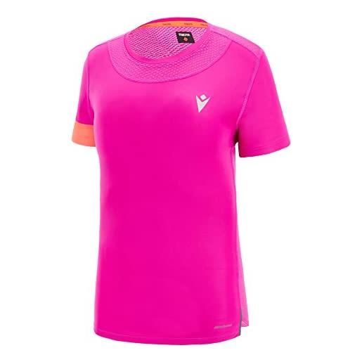 Macron run prime scc bridget t-shirt print fucsia/ncor ss wmn, donna, m