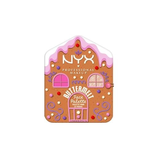 NYX Professional Makeup buttermelt face palette holiday face palette palette make-up 1 pz. Nr. 1 - light/medium