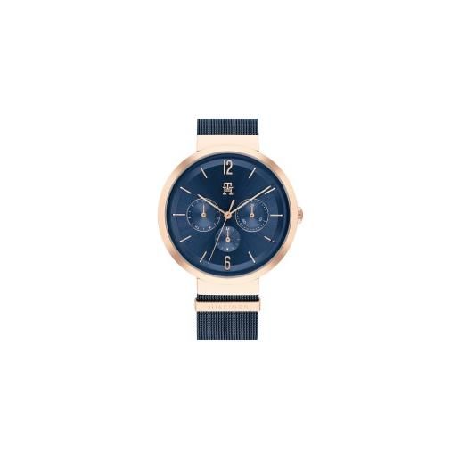 Tommy Hilfiger per donna. 1782541 orologio analogico in acciaio marino [3084649], casual, braccialetto, acciaio inossidabile, navy