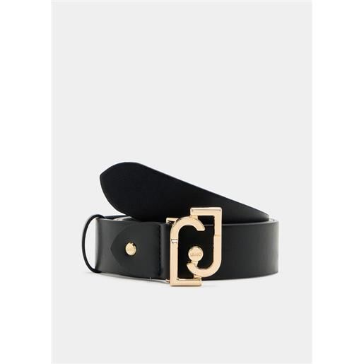 LIU JO cintura liu jo con fibbia logo in metallo
