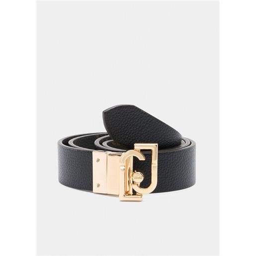 LIU JO cintura liu jo reversibile con logo e fibbia dorata