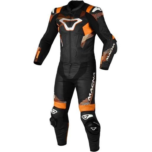 Macna tuta moto 2pz Macna armadyl nero arancio bianco