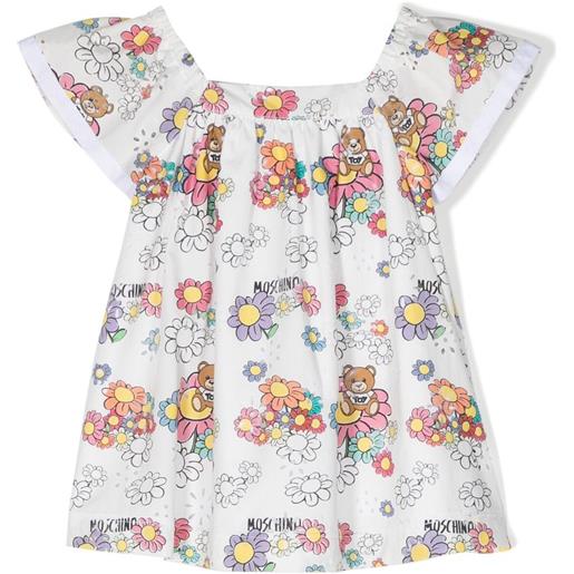 Moschino Kids abito teddy bear - bianco