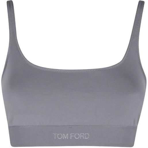 TOM FORD reggiseno con logo - grigio