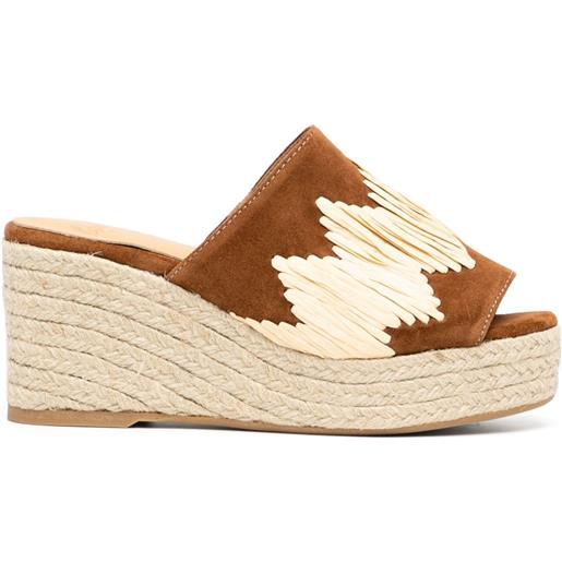 Castañer espadrilles eleo con zeppa - marrone