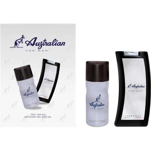 Australian cofanetto bianco con deo 150ml e shower gel da 250ml