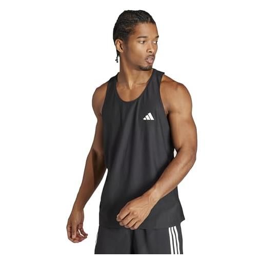 adidas uomo own the run tank top, black, xs