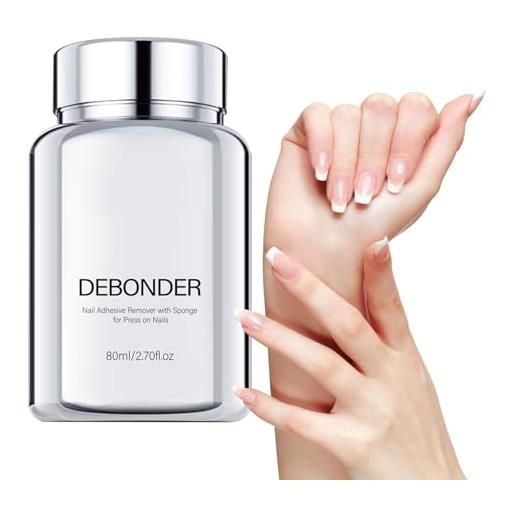 Ghjkldha solvente per smalto gel, soluzione di debonding per colla gel, dissolvente adesivo per gel di precisione, formula ad azione rapida per unghie di mani e piedi a casa, 80 ml