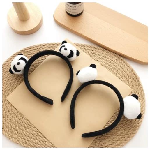 LEEMASING 2 pezzi di fascia per capelli a forma di panda da da donna, per adulti, bambini, cosplay, feste di compleanno