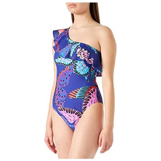 Desigual swim_ariel costume intero, blue, xs da donna