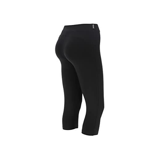 FREDDY - leggings corsaro con stampa training lucida, nero, small
