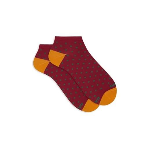 Gallo calze fantasmini uomo cotone fantasia pois rosso