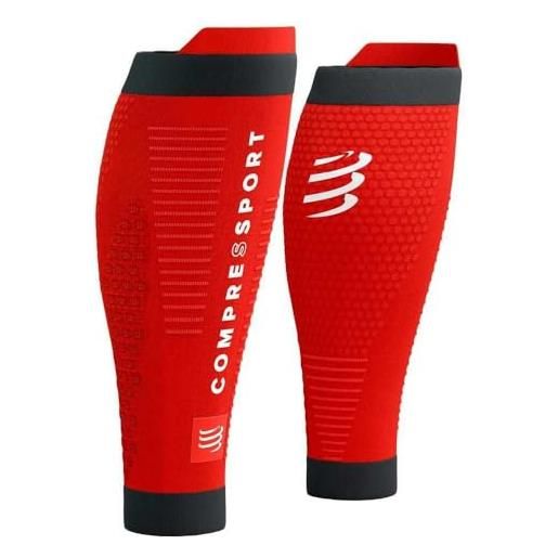 COMPRESSPORT r2 3.0 abbigliamento a compressione, red/black (multicolore), 38-42 cm unisex-adulto