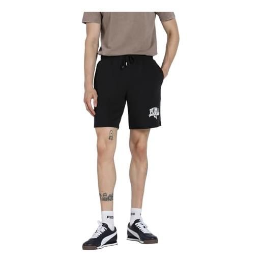 Puma puma class shorts 8 tr, pantaloncini lavorati a maglia uomo, puma black, 